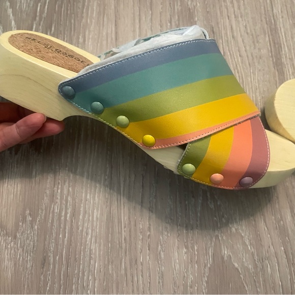 NIB Kelsi Dagger rainbow multi ‘Brooklyn’ sandals clogs sz 8.5 🌈 - Picture 2 of 9